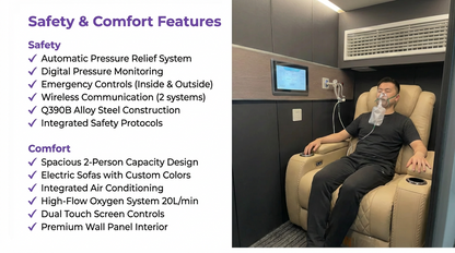 A1 One-Seater Professional Hard Hyperbaric Chamber 2ATA