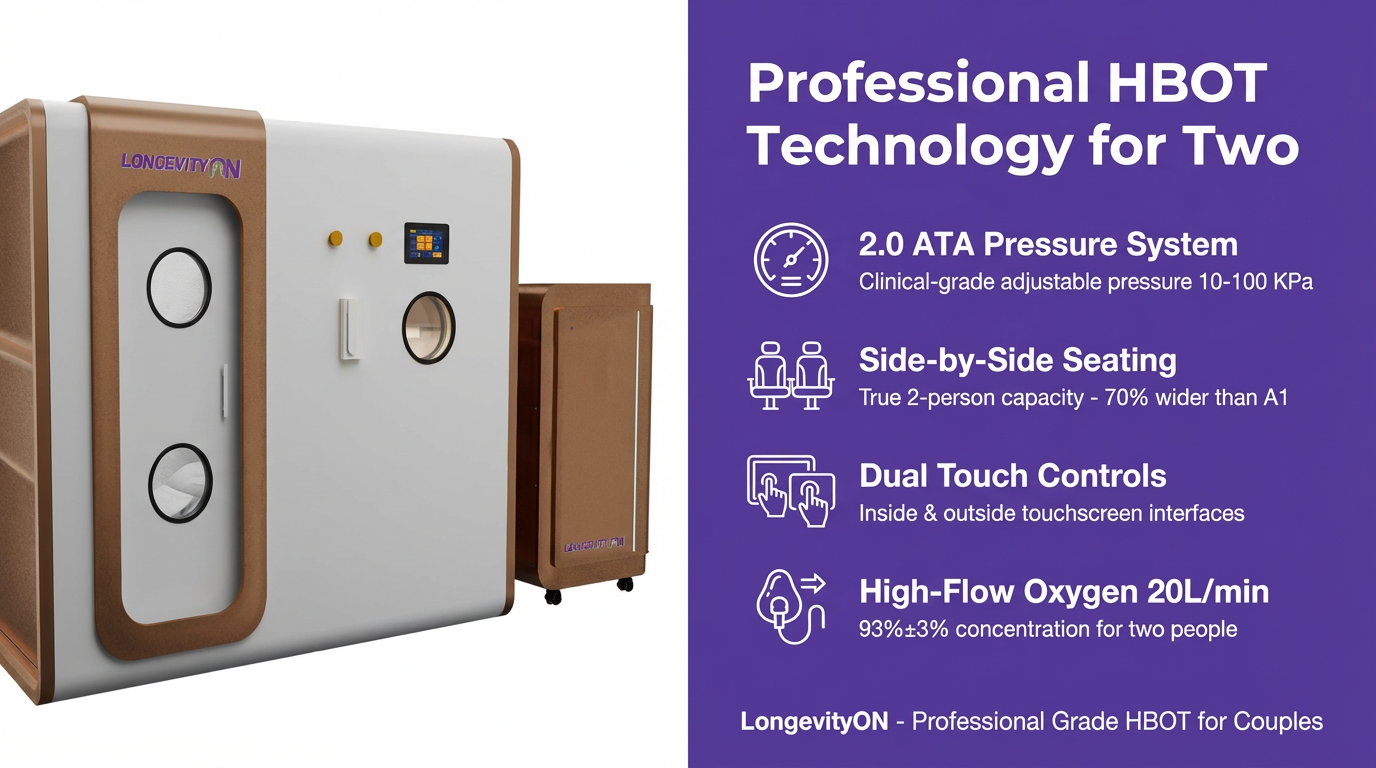 A2 Two-Seater Professional Hard Hyperbaric Chamber 2ATA