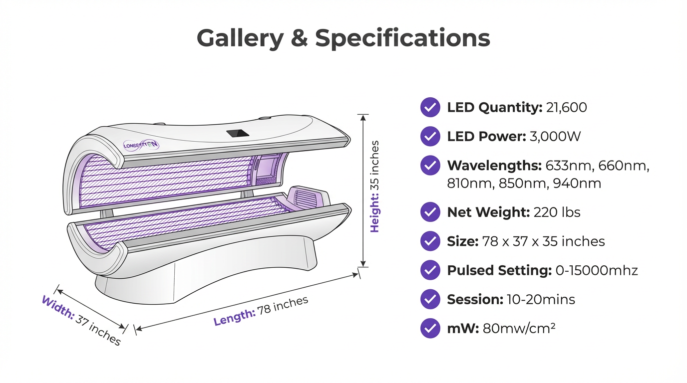 R4 Professional Red Light Therapy Bed